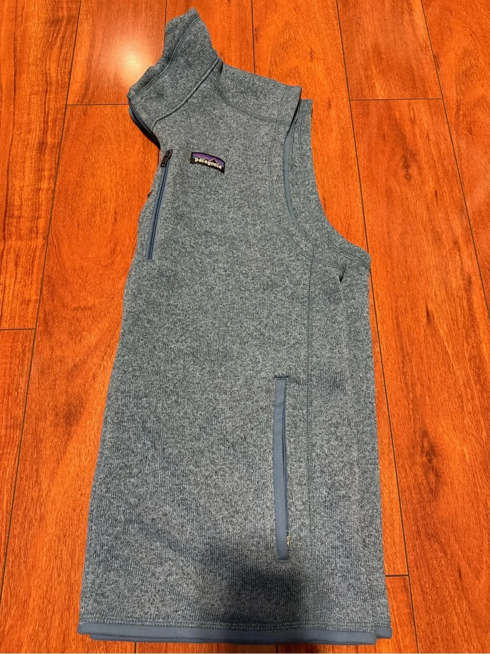Patagonia Men's Heathered Slate Blue Full-Zip Fleece Vest